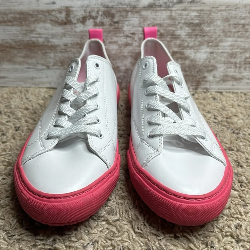 Marc Fisher Lesty 2 Dark Pink Lace Up Sneakers Sz 10